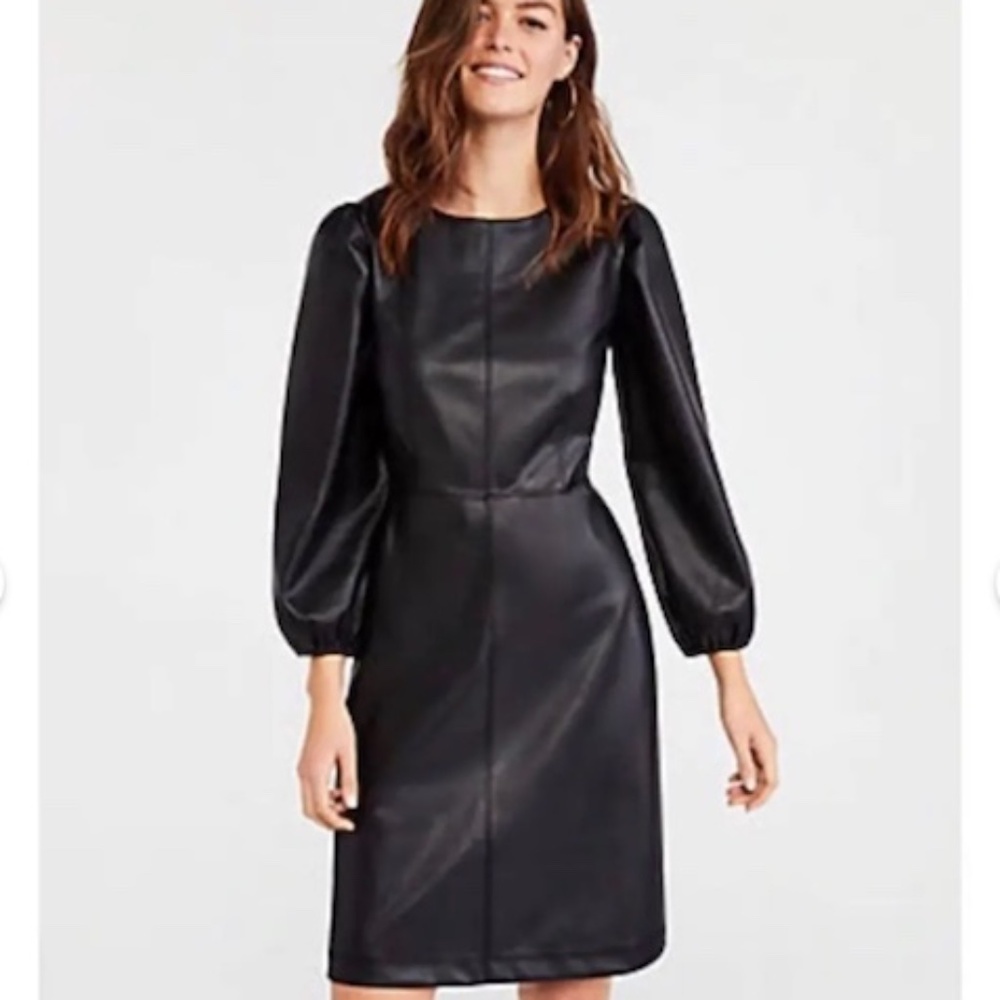 Ann Taylor Black Midi Dress